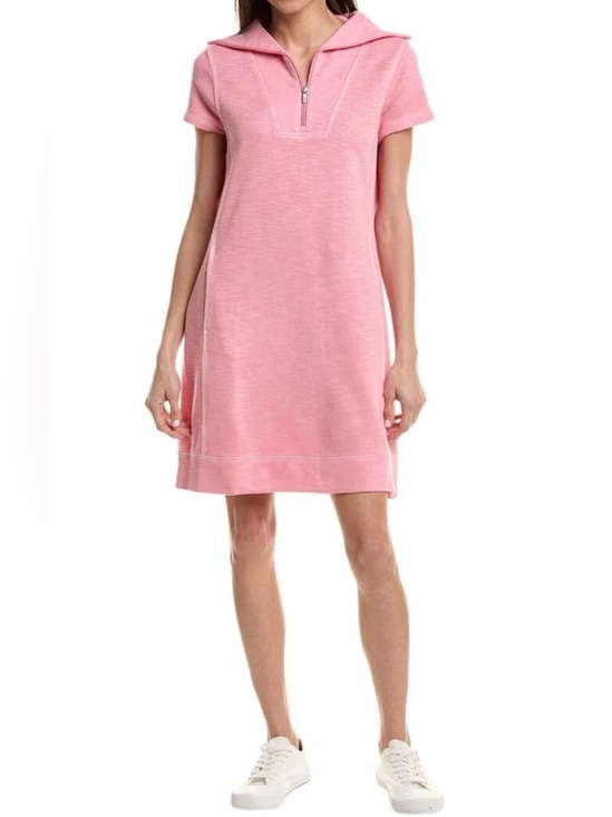 Tommy Bahama Dresses & Skirts - Tommy Bahama Tobago Bay Half-Zip Short-Sleeve Dress Size S Pink